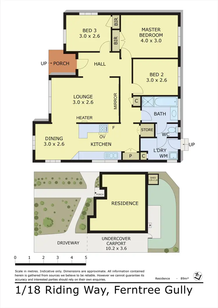 Floorplan of Homely unit listing, 1/18 Riding Way, Ferntree Gully VIC 3156