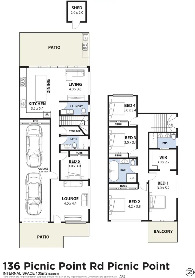 Floorplan of Homely semi-detached listing, 136 Picnic Point Road, Picnic Point NSW 2213