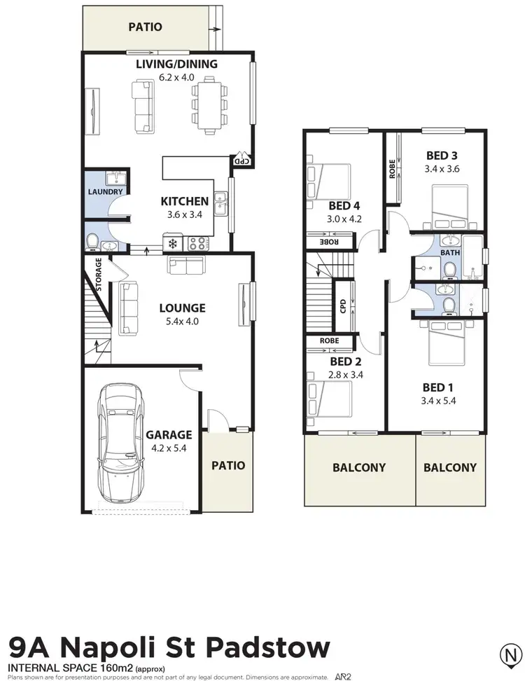 Floorplan of Homely semi-detached listing, 9A Napoli Street, Padstow NSW 2211