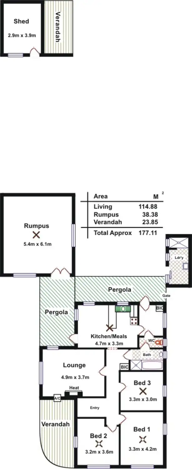 Floorplan of Homely house listing, 11 Seafield Street, Largs North SA 5016