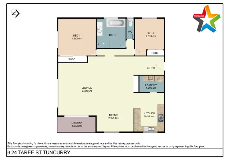 Floorplan of Homely unit listing, 6/24-26 Taree Street, Tuncurry NSW 2428