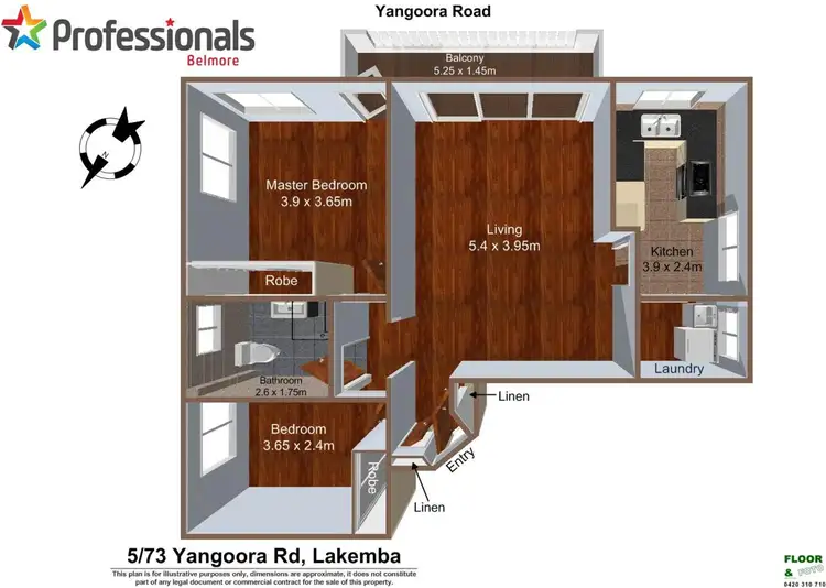 Floorplan of Homely apartment listing, 5/73-75 Yangoora Road, Lakemba NSW 2195