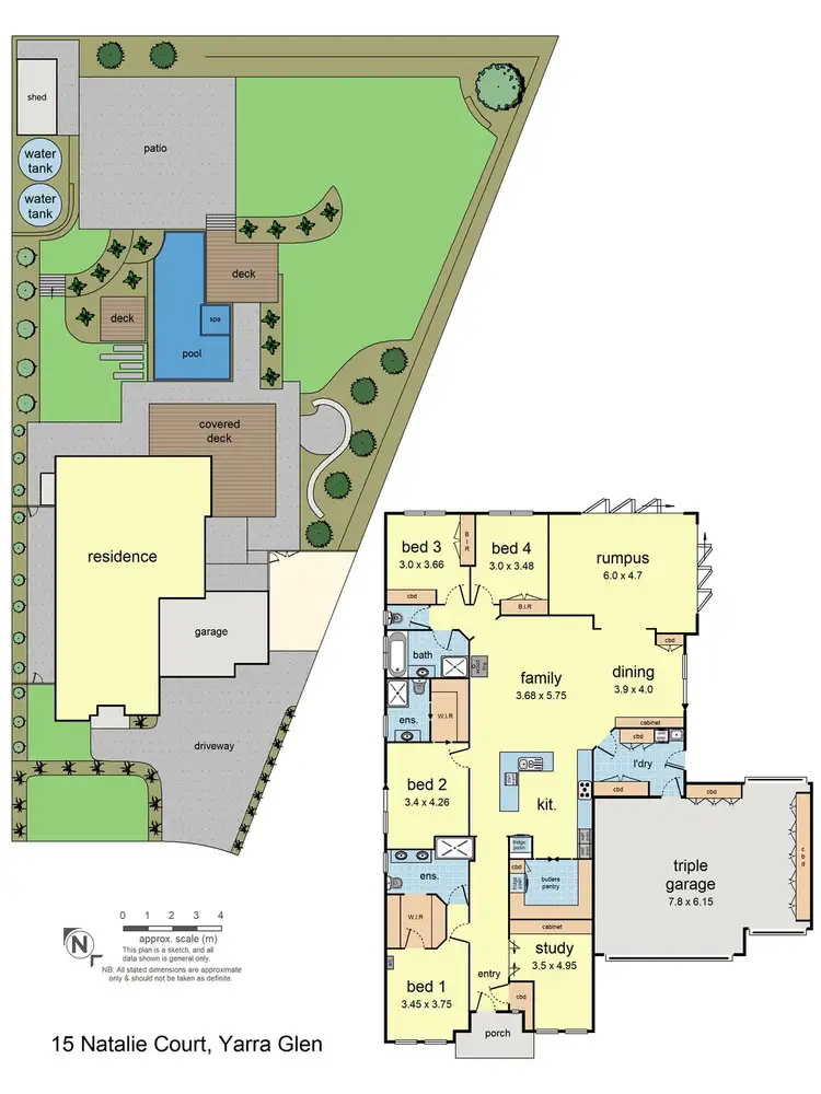 Floorplan of Homely house listing, 15 Natalie Court, Yarra Glen VIC 3775