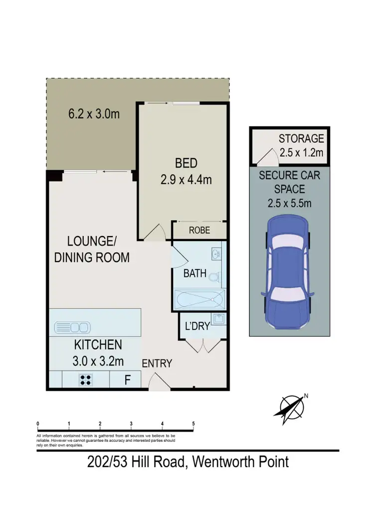 Floorplan of Homely apartment listing, 202/53 Hill Road, Wentworth Point NSW 2127