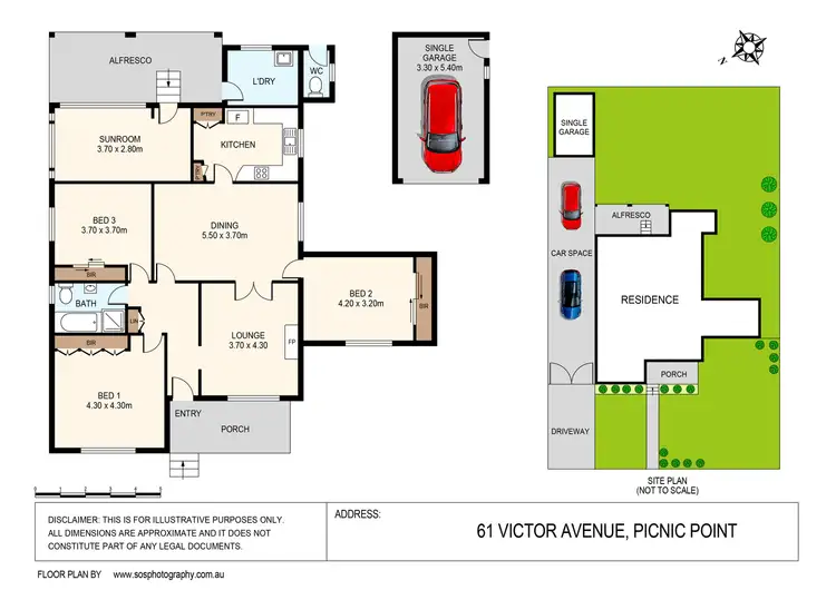 Floorplan of Homely house listing, 61 Victor Avenue, Picnic Point NSW 2213