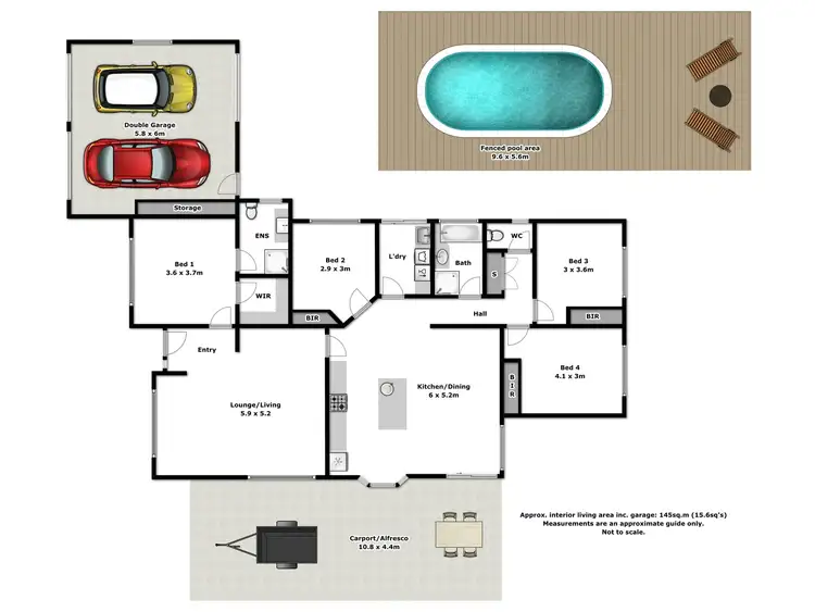 Floorplan of Homely house listing, 37 Azure Drive, Wodonga VIC 3690