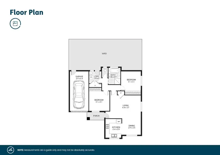 Floorplan of Homely semi-detached listing, 2/72 Melaleuca Drive, Metford NSW 2323