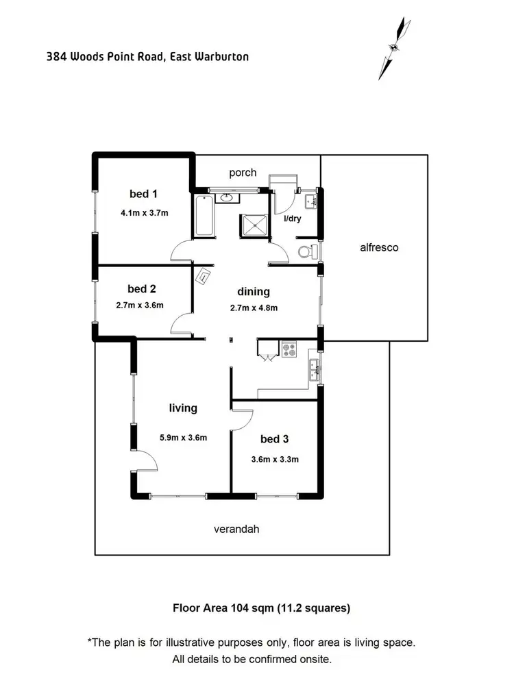 Floorplan of Homely house listing, 384 Woods Point Road, East Warburton VIC 3799