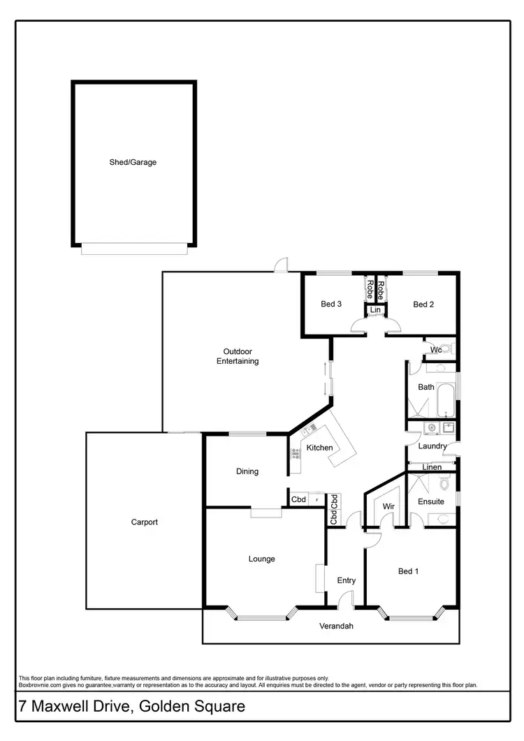Floorplan of Homely house listing, 7 Maxwell Drive, Golden Square VIC 3555