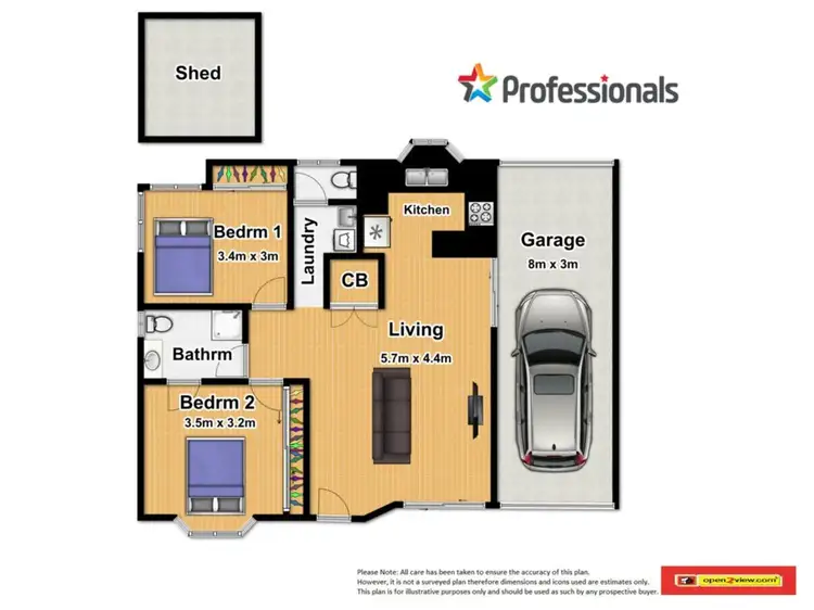 Floorplan of Homely unit listing, 2/2 Nesbit Street, Whitfield QLD 4870
