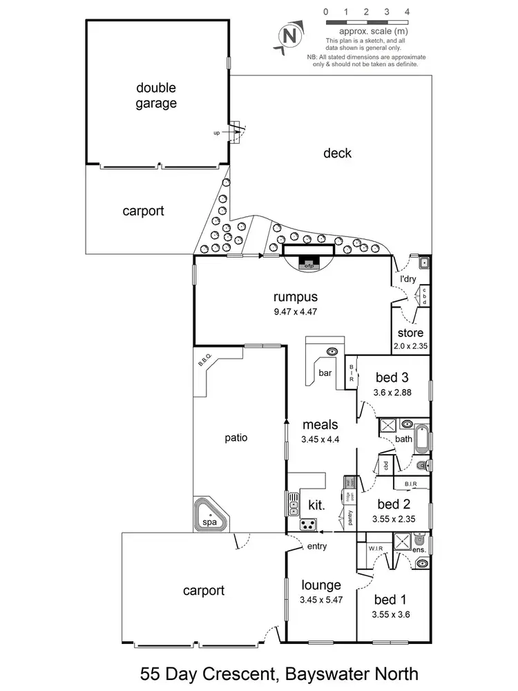 Floorplan of Homely house listing, 55 Day Crescent, Bayswater North VIC 3153