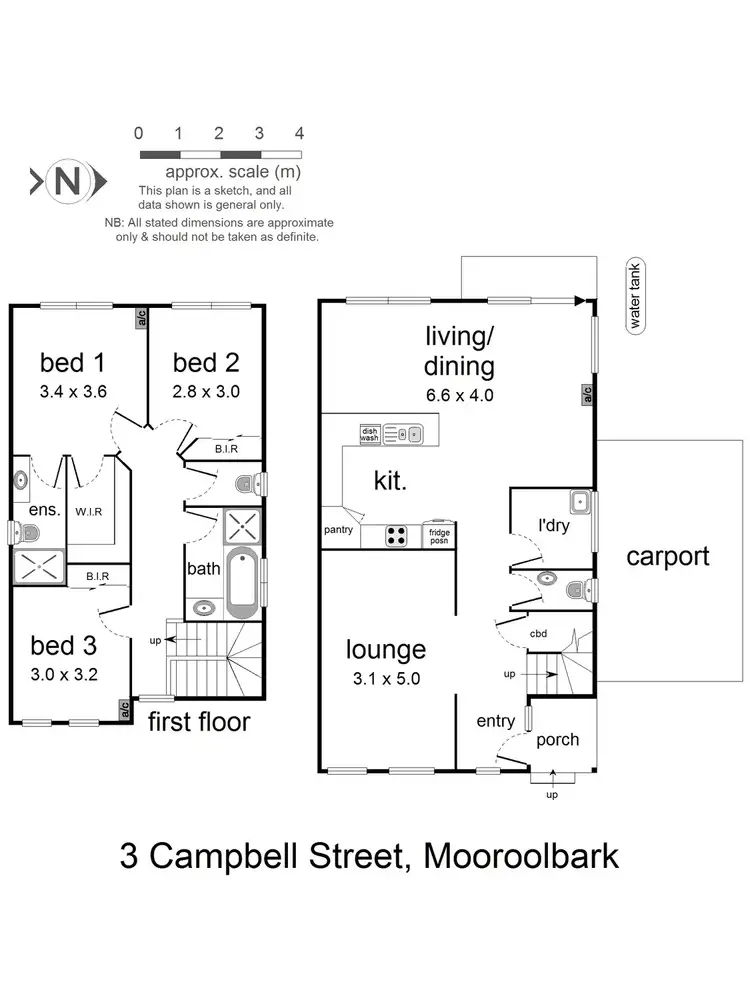 Floorplan of Homely townhouse listing, 3 Campbell Street, Mooroolbark VIC 3138