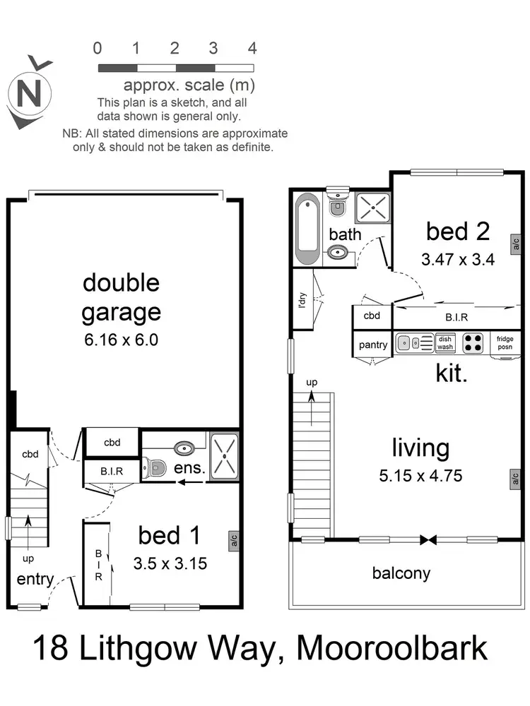 Floorplan of Homely townhouse listing, 18 Lithgow Way, Mooroolbark VIC 3138