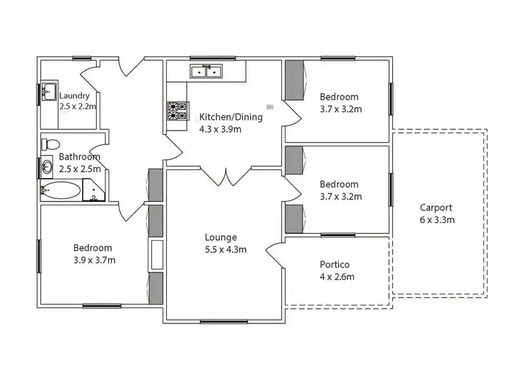 Floorplan of Homely house listing, 146 Thirteenth Street, Mildura VIC 3500