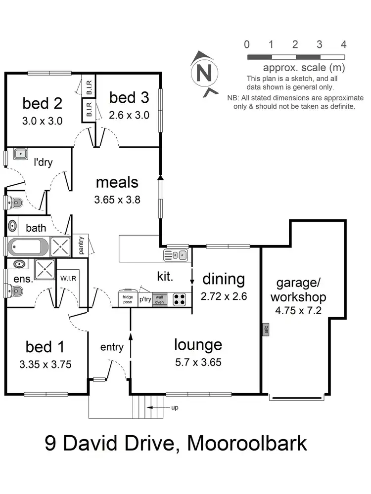 Floorplan of Homely house listing, 9 David Drive, Mooroolbark VIC 3138