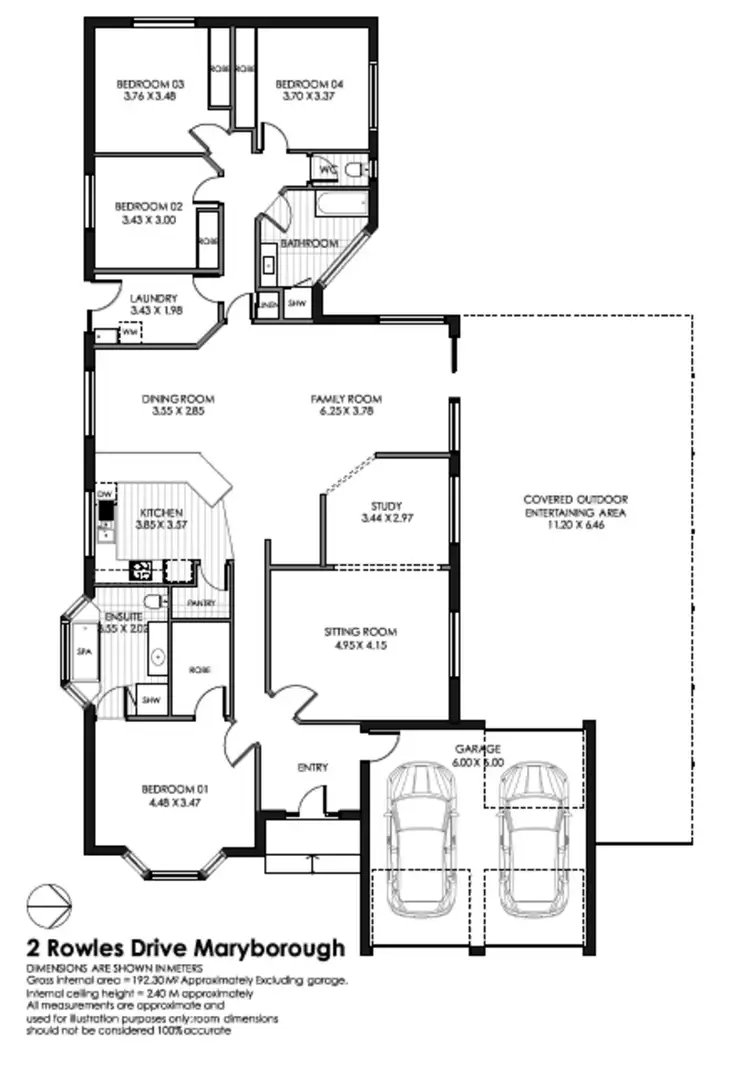 Floorplan of Homely house listing, 2 Rowles Drive, Maryborough VIC 3465