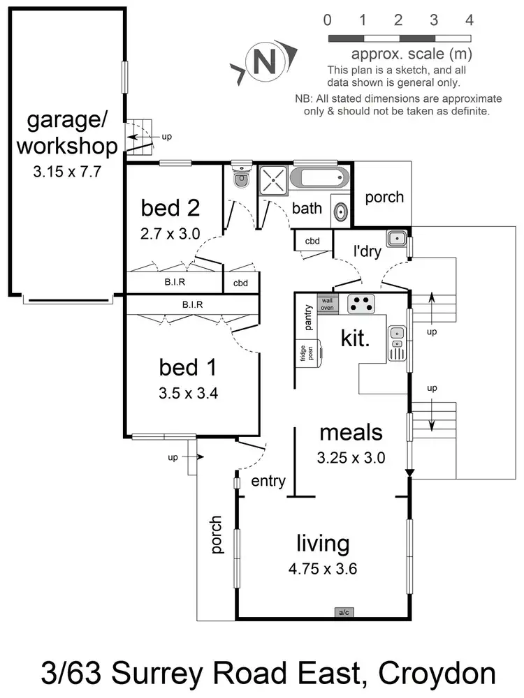 Floorplan of Homely unit listing, 3/63 Surrey Road East, Croydon VIC 3136