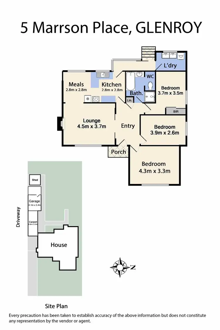 Floorplan of Homely house listing, 5 Marrson Place, Glenroy VIC 3046
