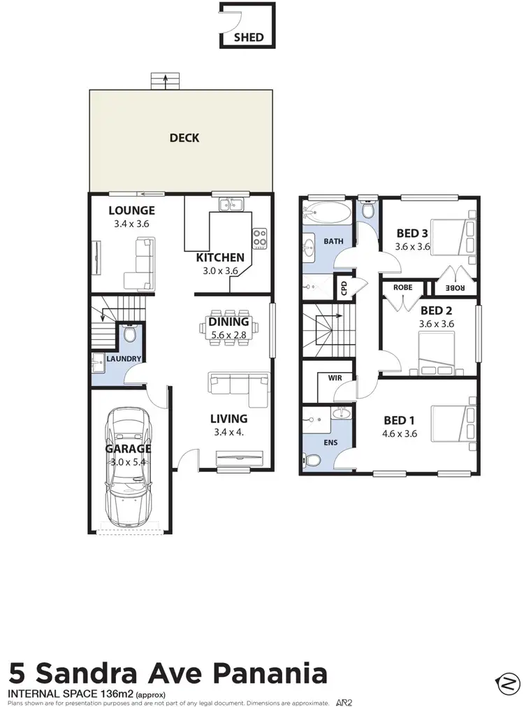 Floorplan of Homely semi-detached listing, 5 Sandra Avenue, Panania NSW 2213