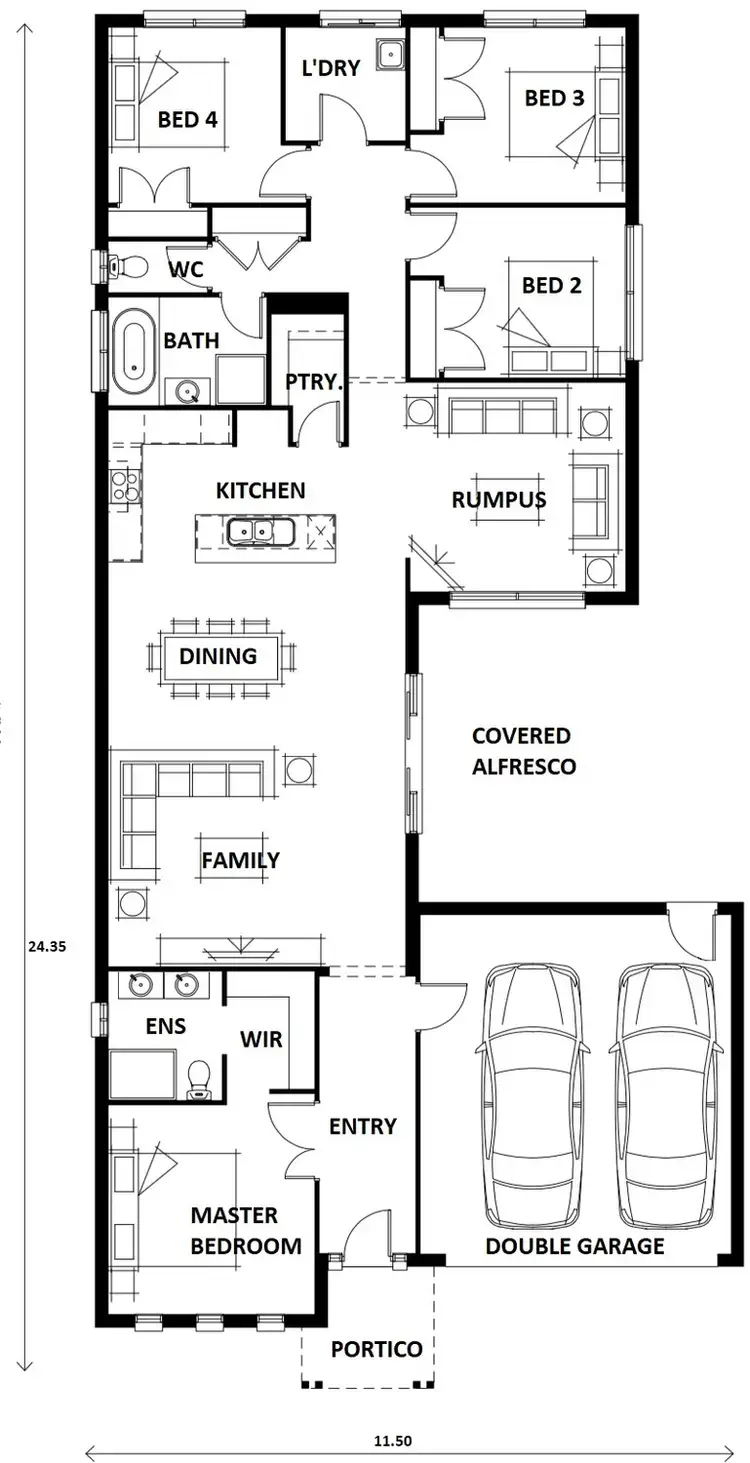 Floorplan of Homely house listing, 23 Holloway Street, Manor Lakes VIC 3024
