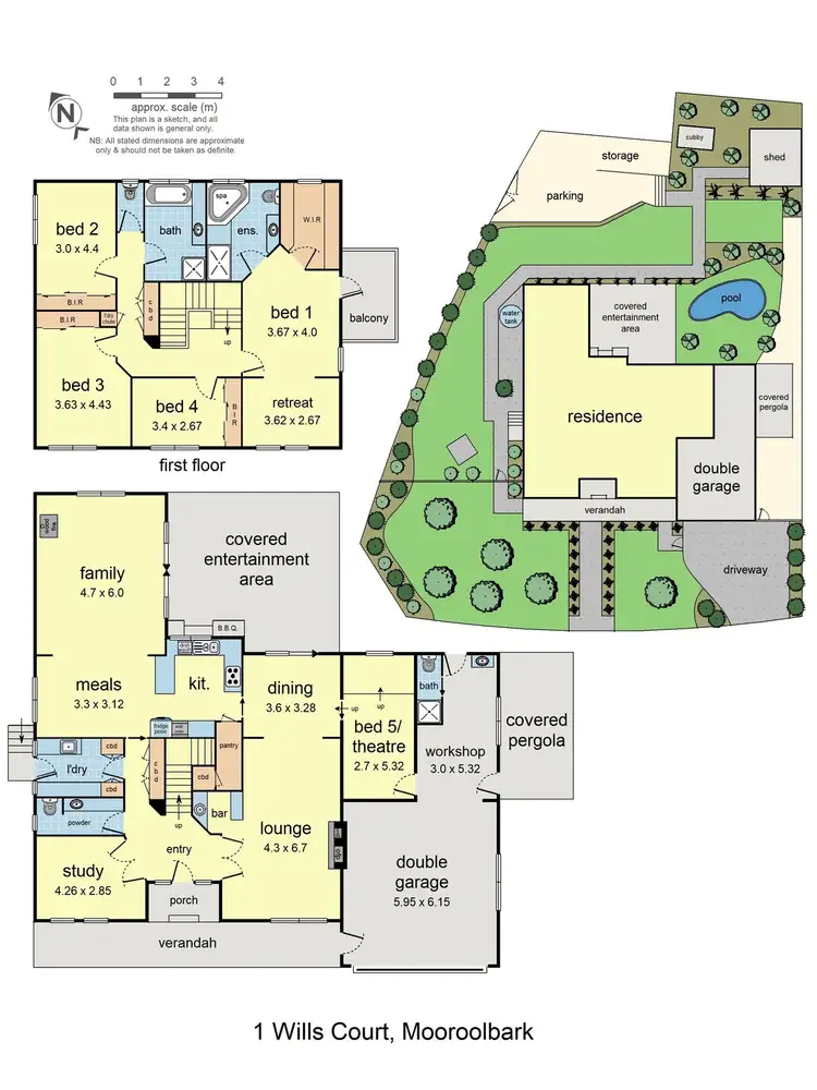 Floorplan of Homely house listing, 1 Wills Court, Mooroolbark VIC 3138