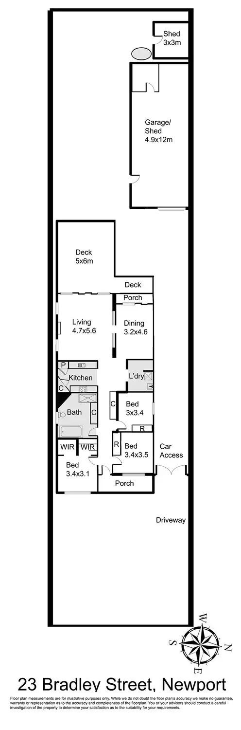 Floorplan of Homely house listing, 23 Bradley Street, Newport VIC 3015