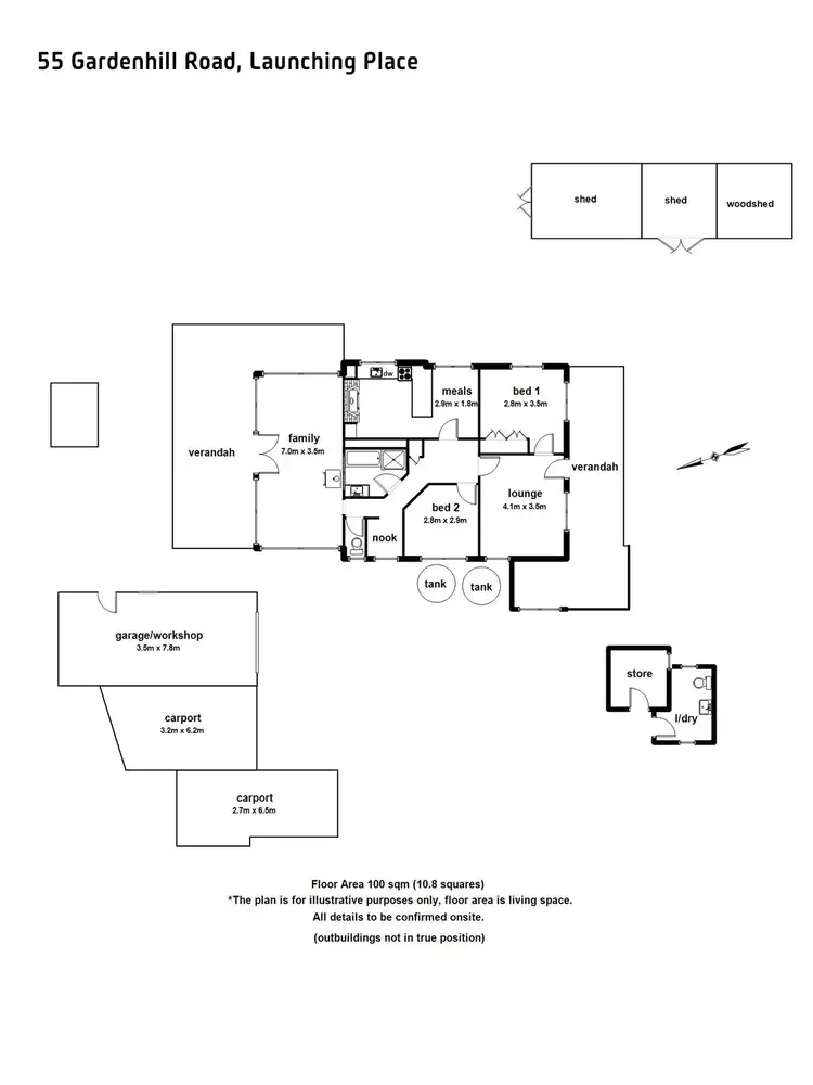 Floorplan of Homely house listing, 55 Gardenhill Road, Launching Place VIC 3139