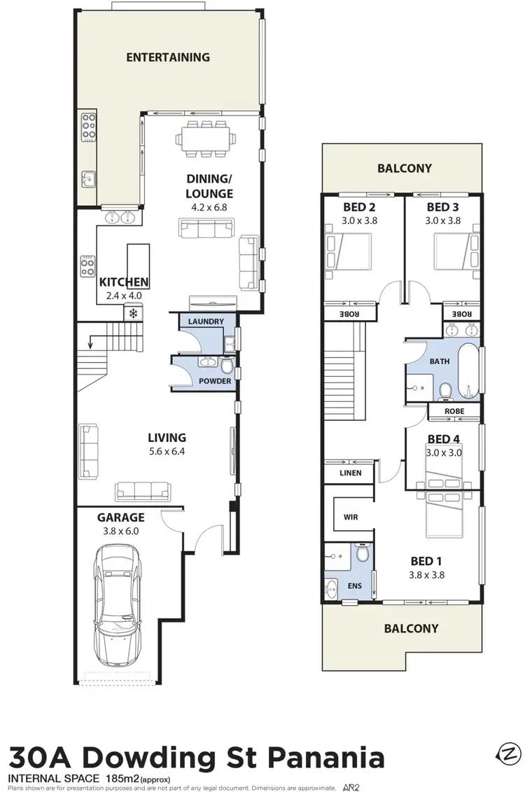 Floorplan of Homely semi-detached listing, 30A Dowding Street, Panania NSW 2213