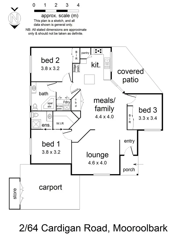 Floorplan of Homely unit listing, 2/64 Cardigan Road, Mooroolbark VIC 3138