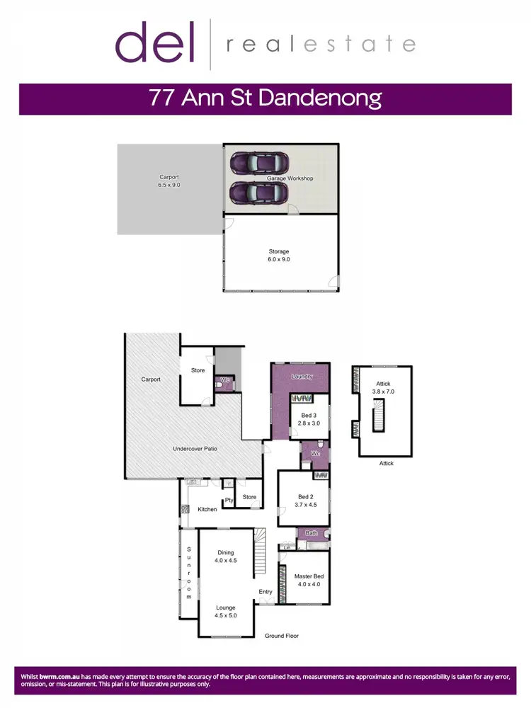 Floorplan of Homely house listing, 77 Ann Street, Dandenong VIC 3175