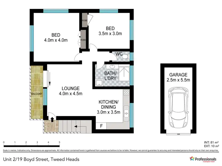 Floorplan of Homely unit listing, 2/19 Boyd Street, Tweed Heads NSW 2485