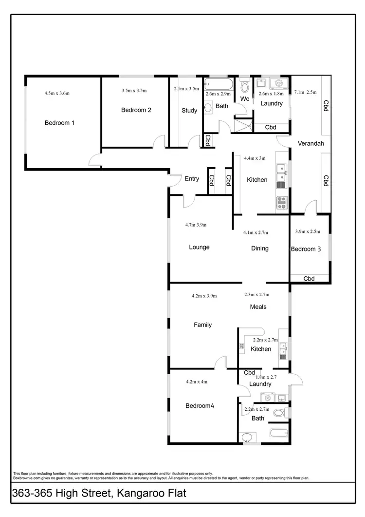Floorplan of Homely house listing, 363 - 365 High Street, Kangaroo Flat VIC 3555