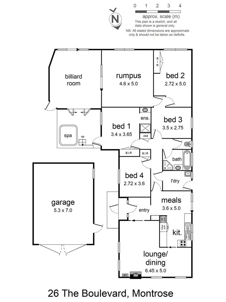 Floorplan of Homely house listing, 26 The Boulevard, Montrose VIC 3765