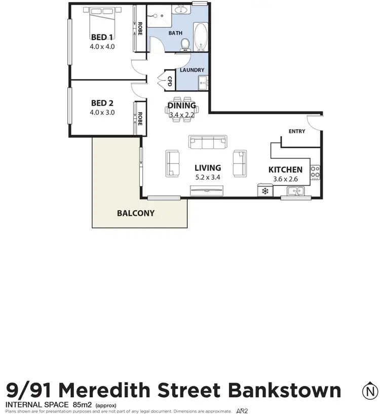 Floorplan of Homely unit listing, 9/91 Meredith Street, Bankstown NSW 2200