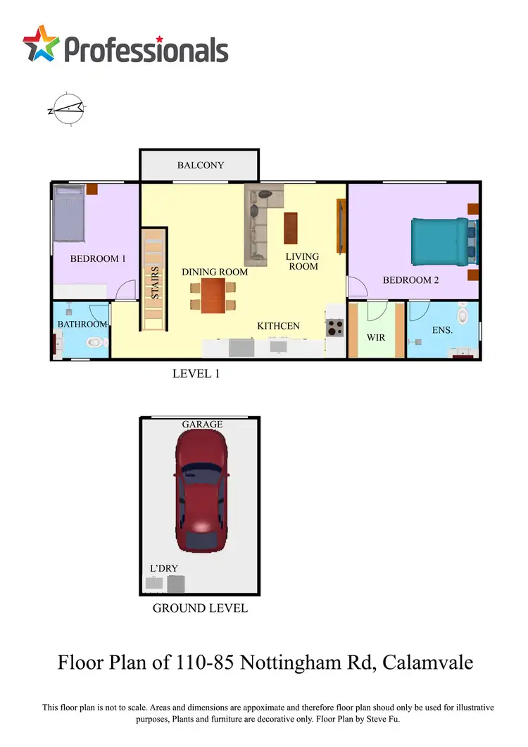 Floorplan of Homely townhouse listing, 110/85 Nottingham Road, Calamvale QLD 4116