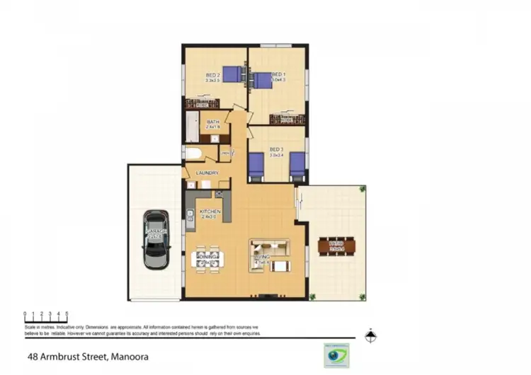 Floorplan of Homely house listing, 48 Armbrust Street, Manoora QLD 4870