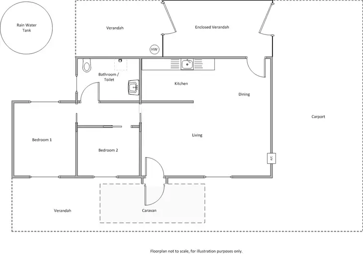 Floorplan of Homely house listing, 10-12 Fourth Street, Wool Bay SA 5575