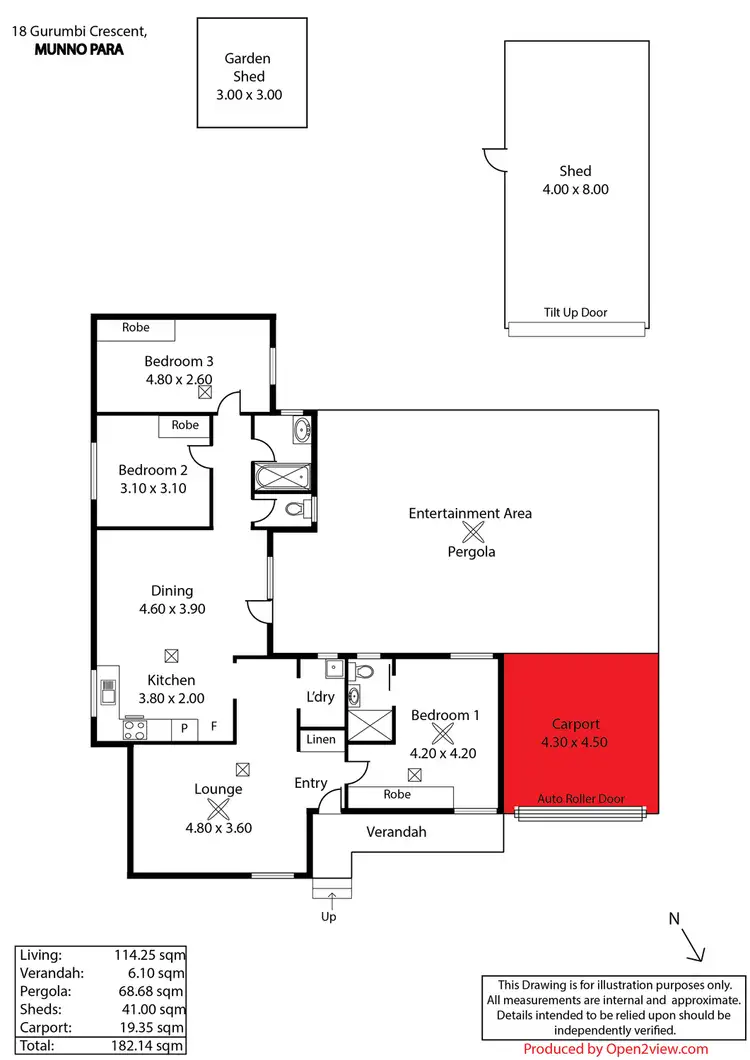Floorplan of Homely house listing, 18 Gurumbi Crescent, Munno Para SA 5115