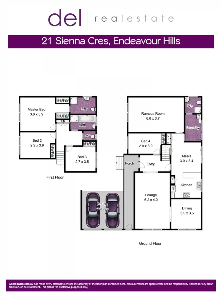 Floorplan of Homely house listing, 21 Sienna Crescent, Endeavour Hills VIC 3802