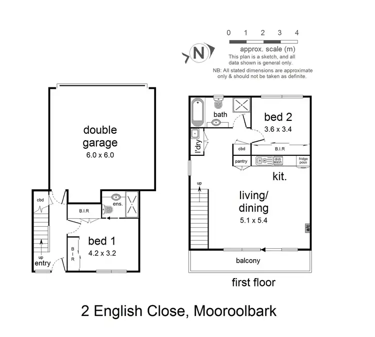 Floorplan of Homely townhouse listing, 2 English Close, Mooroolbark VIC 3138