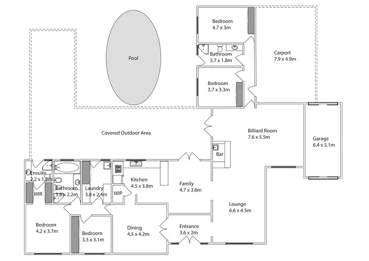Floorplan of Homely house listing, 1 Walnut Court, Mildura VIC 3500