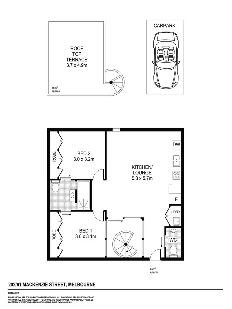 Floorplan of Homely apartment listing, 202/61 MacKenzie Street, Melbourne VIC 3000