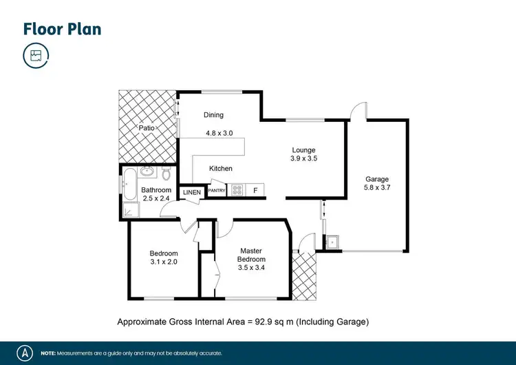 Floorplan of Homely villa listing, 1/89 Clayton Crescent, Rutherford NSW 2320