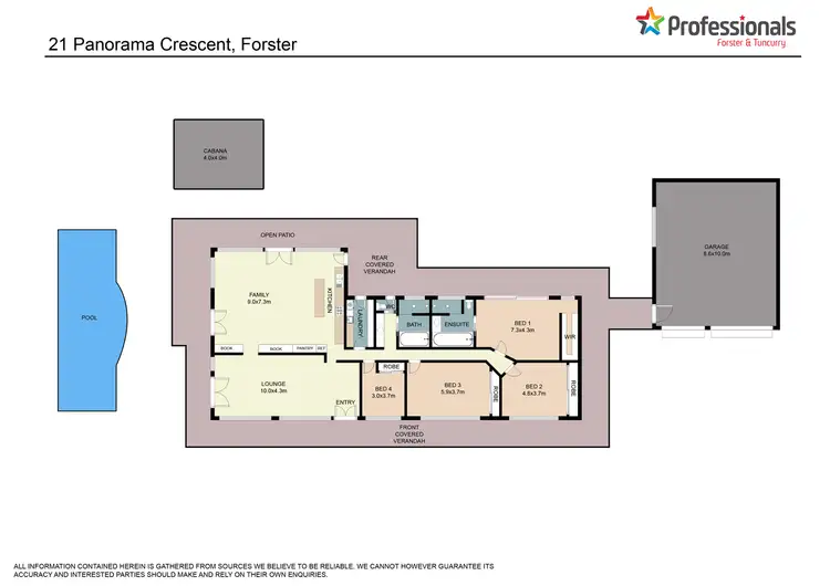 Floorplan of Homely rural property listing, 21 Panorama Crescent, Forster NSW 2428