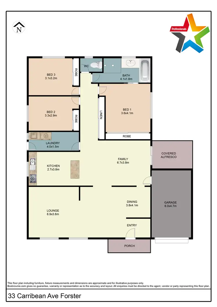 Floorplan of Homely house listing, 33 Carribean Avenue, Forster NSW 2428