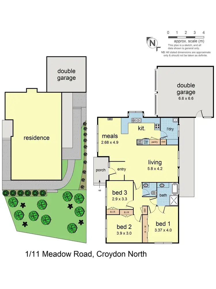 Floorplan of Homely unit listing, 1/11 Meadow Road, Croydon North VIC 3136