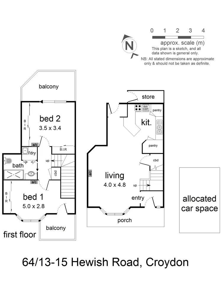 Floorplan of Homely apartment listing, 64/13-15 Hewish Road, Croydon VIC 3136