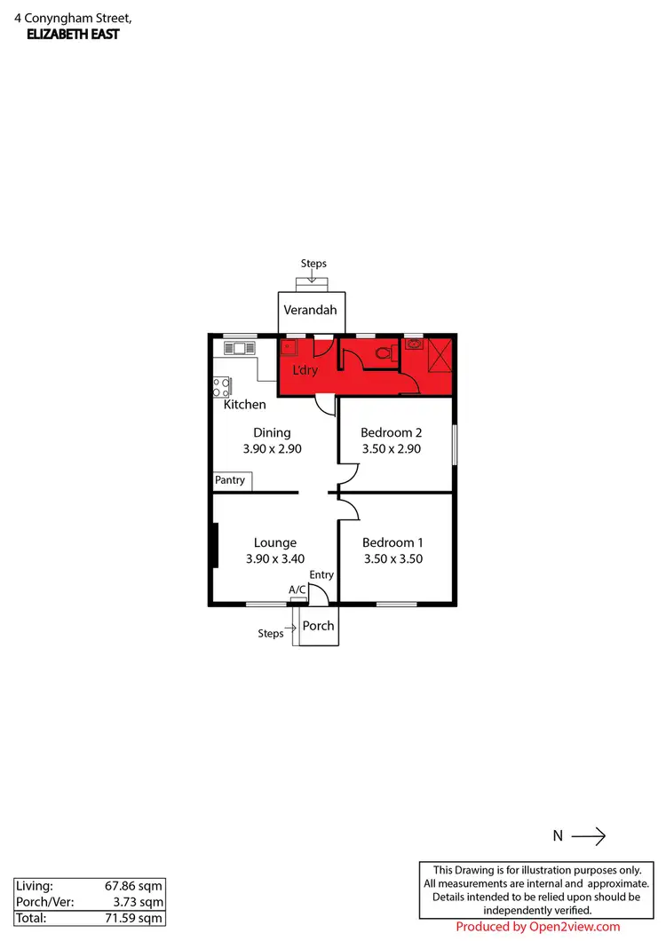 Floorplan of Homely house listing, 4 Conyngham Street, Elizabeth East SA 5112