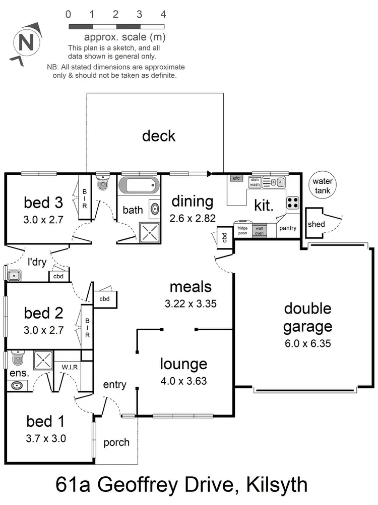 Floorplan of Homely house listing, 61a Geoffrey Drive, Kilsyth VIC 3137