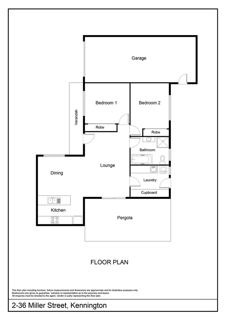 Floorplan of Homely house listing, 2/36 Miller Street, Bendigo VIC 3550